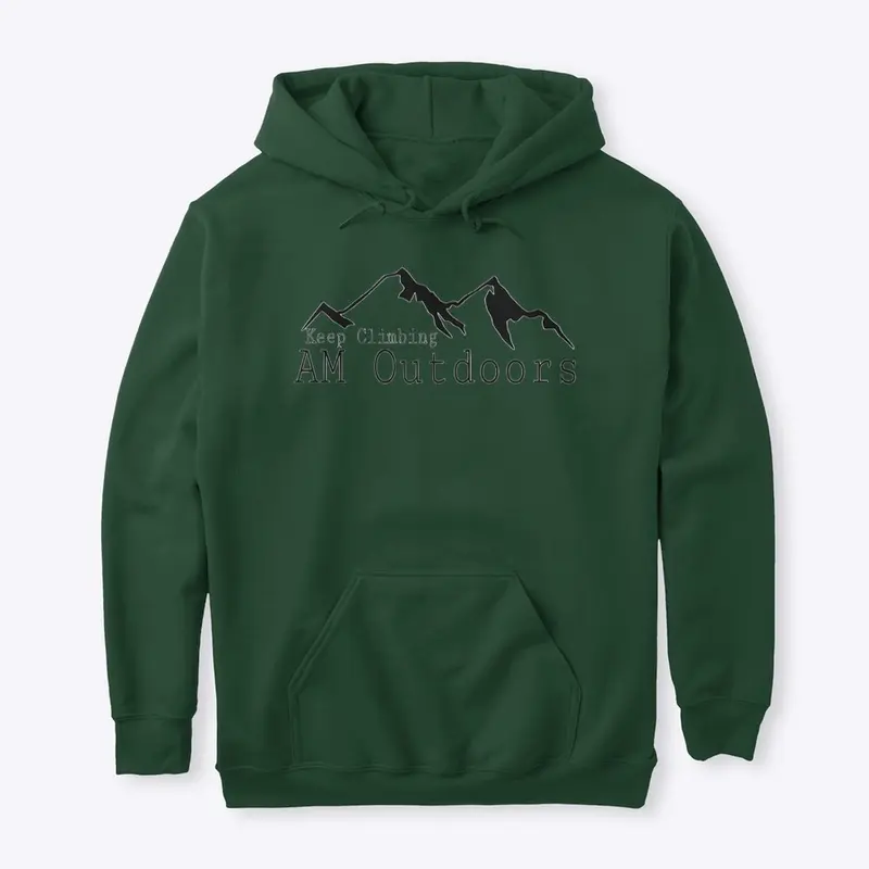 Hunter Green AM Outdoors logo hoodie 